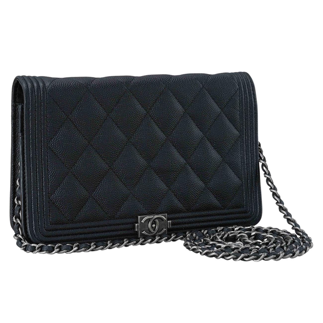 CHANEL(USED)샤넬 보이샤넬 캐비어 WOC 블랙